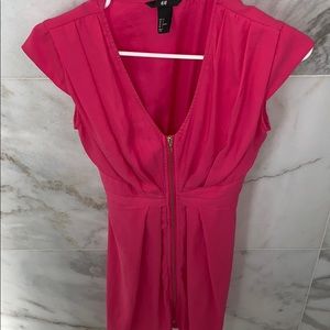 Pink zip up dress